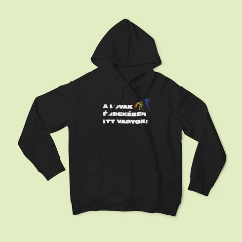 ZShowTime unisex kapucnis pulcsi - A lovak érdekében itt vagyok!